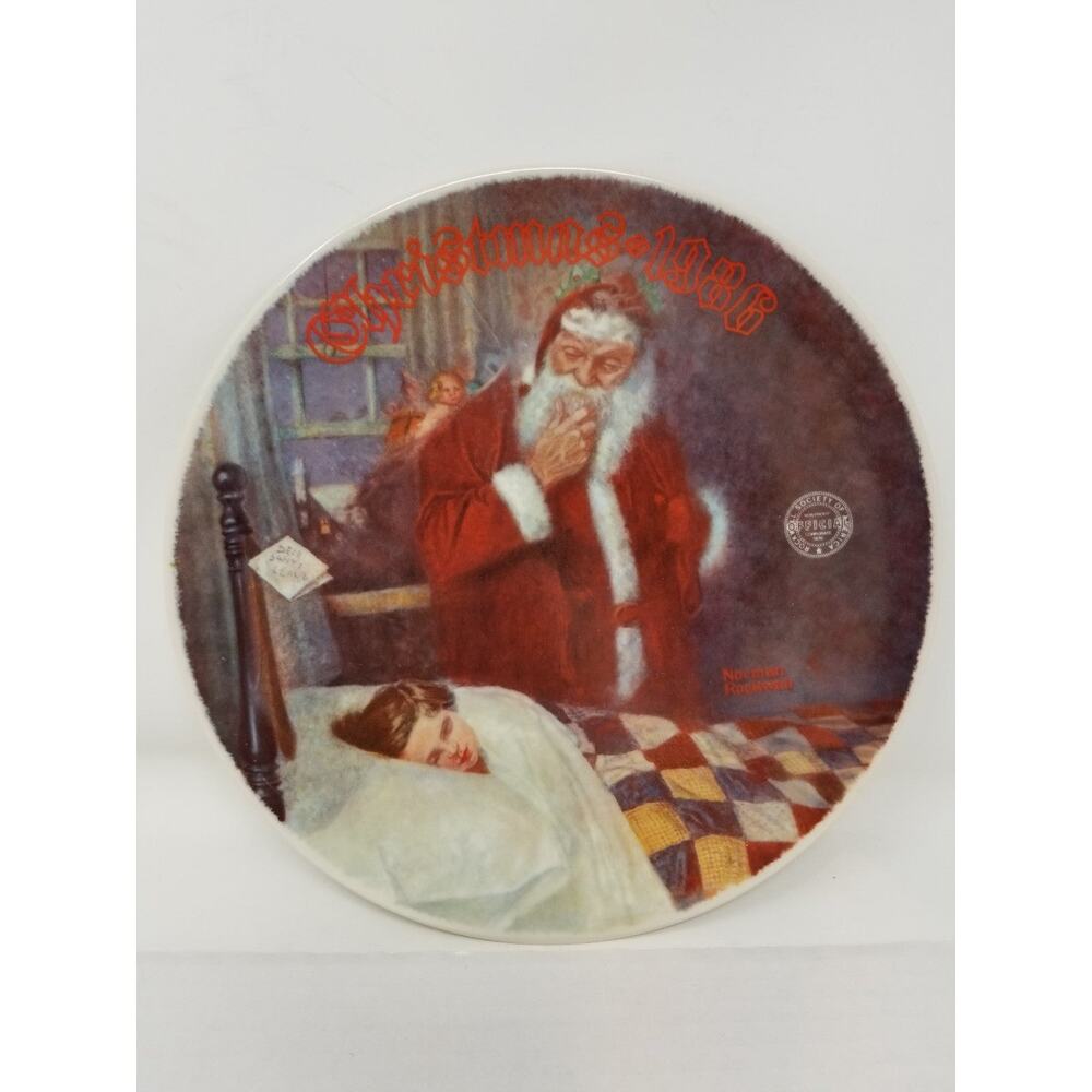 Norman Rockwell Deer Story Clause Collection Christmas Knowles Plate 1986